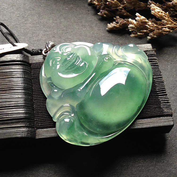 Natural Jade Pendant Jadeite Buddha Pendant PT293