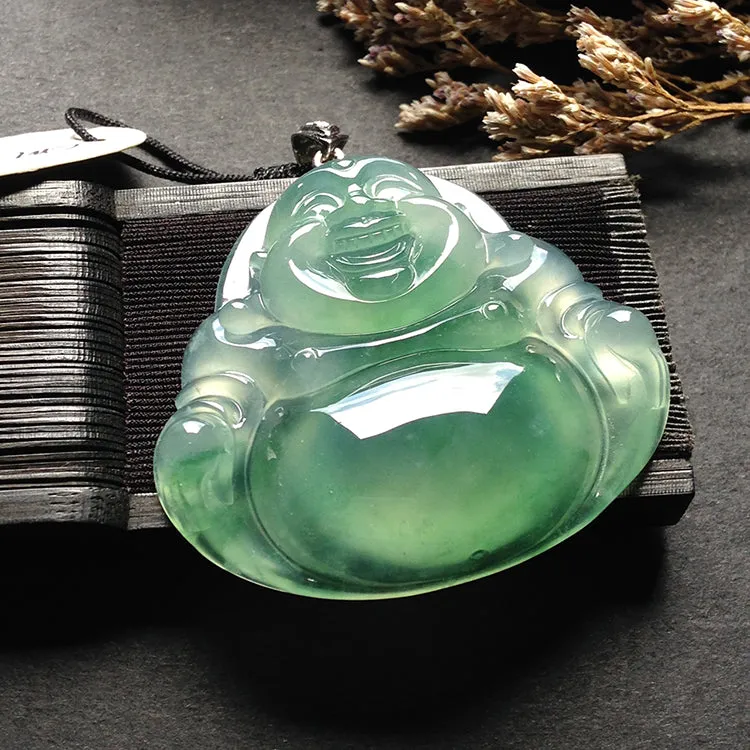 Natural Jade Pendant Jadeite Buddha Pendant PT293