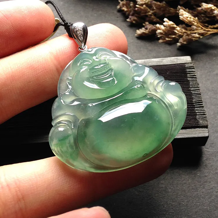 Natural Jade Pendant Jadeite Buddha Pendant PT293