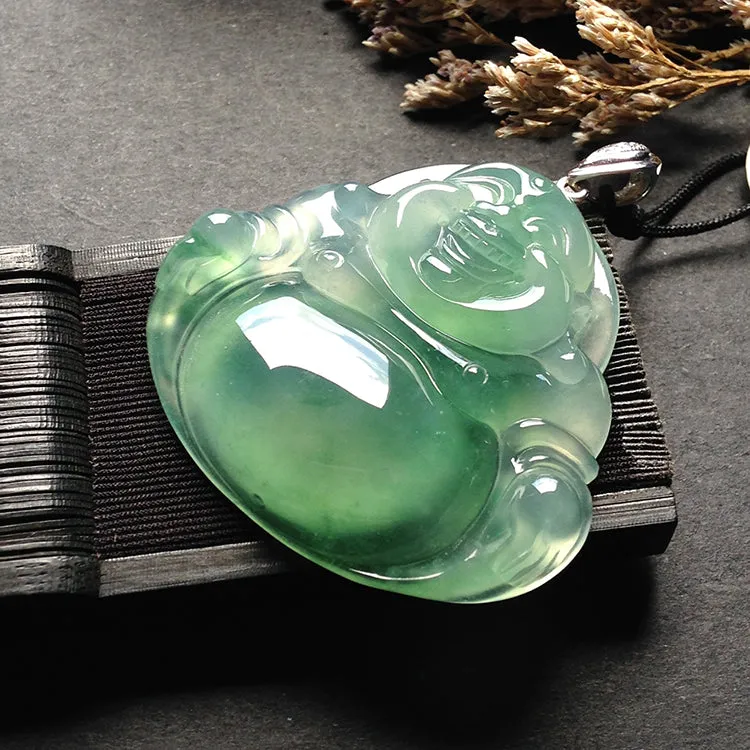 Natural Jade Pendant Jadeite Buddha Pendant PT293