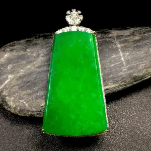 Natural Jade Pendant Jadeite Gold Pendant PT247