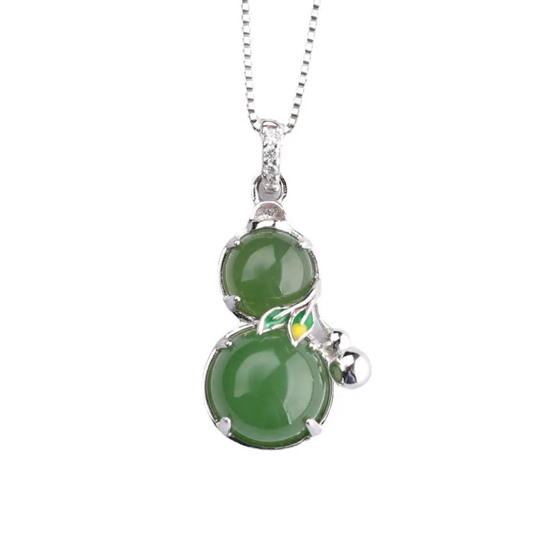 Natural Jade Pendant Nephrite Silver Pendant ZPT147