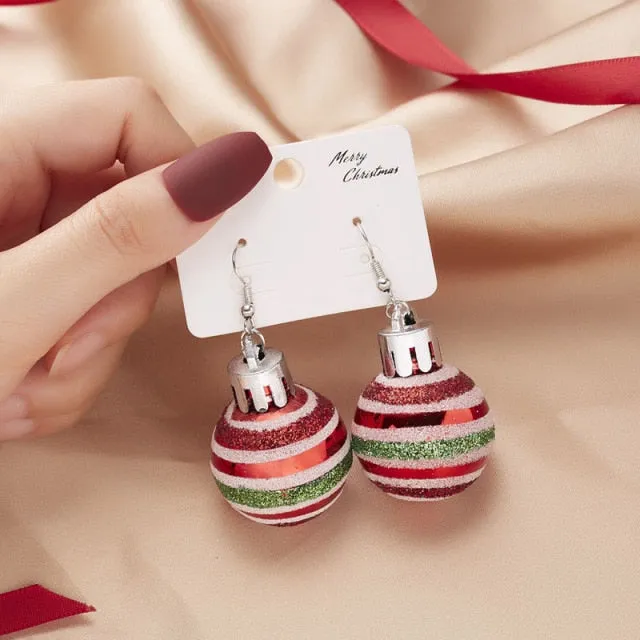 New Trendy Statement Christmas Tree Earrings For Women Santa Claus Snowman Drop Earrings Jewelry Girls Christmas Gifts Wholesale