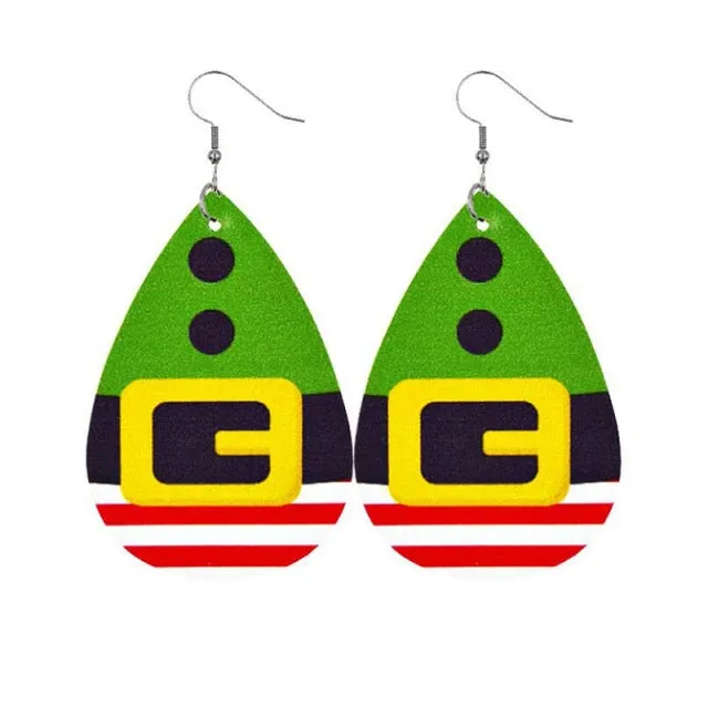 New Trendy Statement Christmas Tree Earrings For Women Santa Claus Snowman Drop Earrings Jewelry Girls Christmas Gifts Wholesale