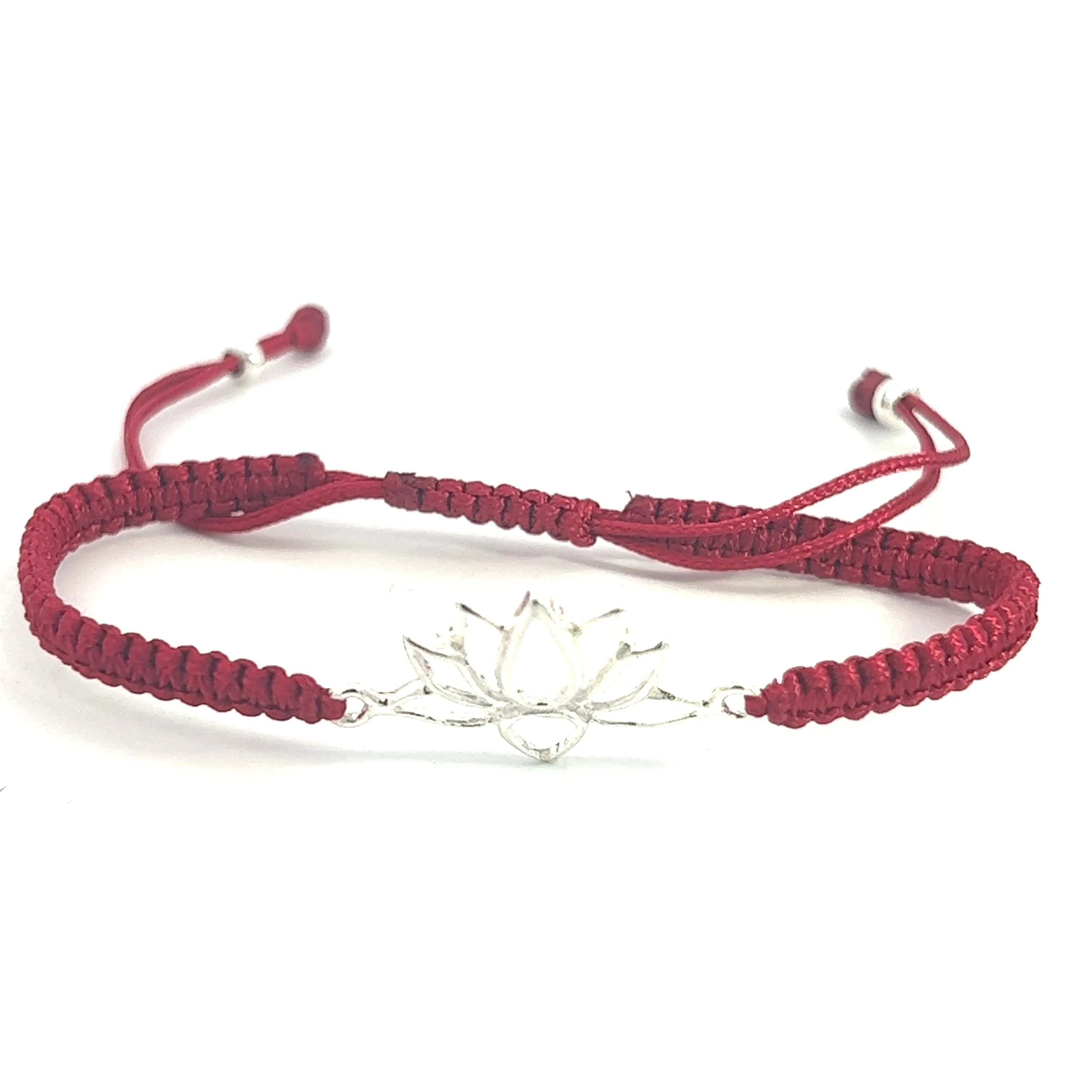 Padma Maroon Bracelet, Sterling Silver or Gold Vermeil