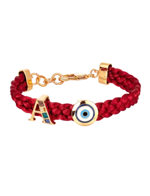 Personalised Unisex Infini Thread of Protego Bracelet - Rose wood and Gold