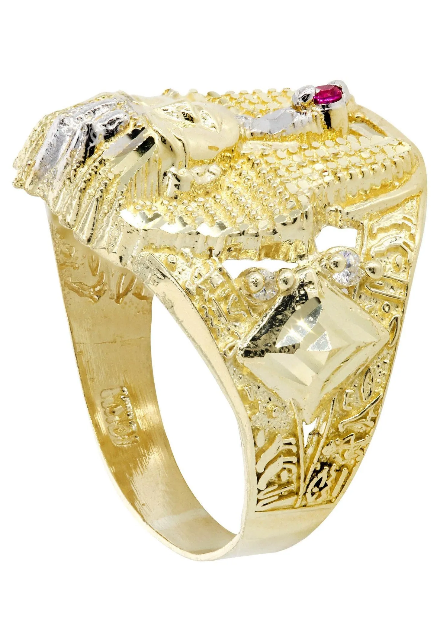 Pharoah 10K Gold Mens Ring | 4.2 Grams