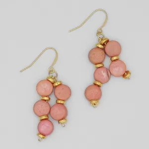 Pink Nicole Dangle Earring