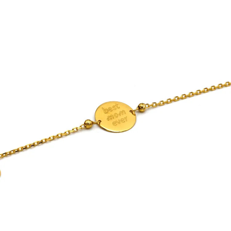 Real Gold Best Mom Ever Bracelet 6961-111 BR1431