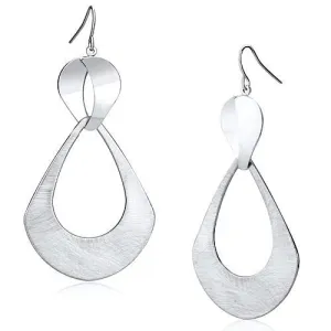 Rhodium & Rhodium Iron Earrings with No Stone for Women No Stone Stone Color Style LO2752