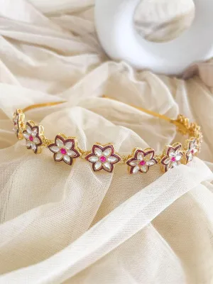 Ruby Studded Kundan Hairband