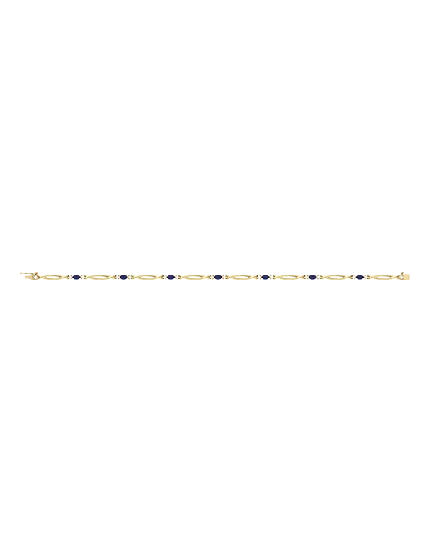 Sapphire Bracelet - 10ct Yellow Gold Sapphire & Diamond Bracelet - 787948