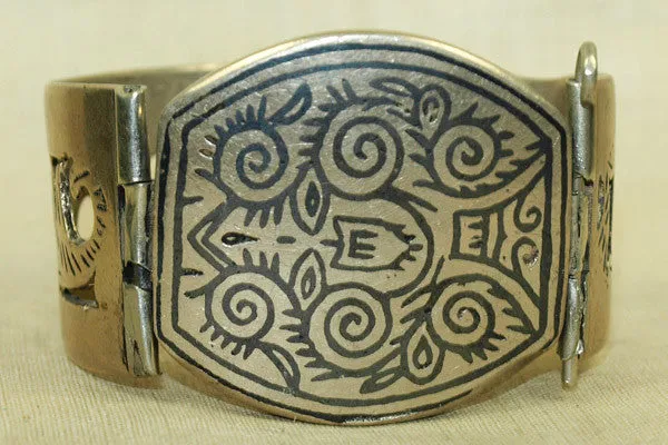 Silver Bracelet from Morocco with Niello Detail