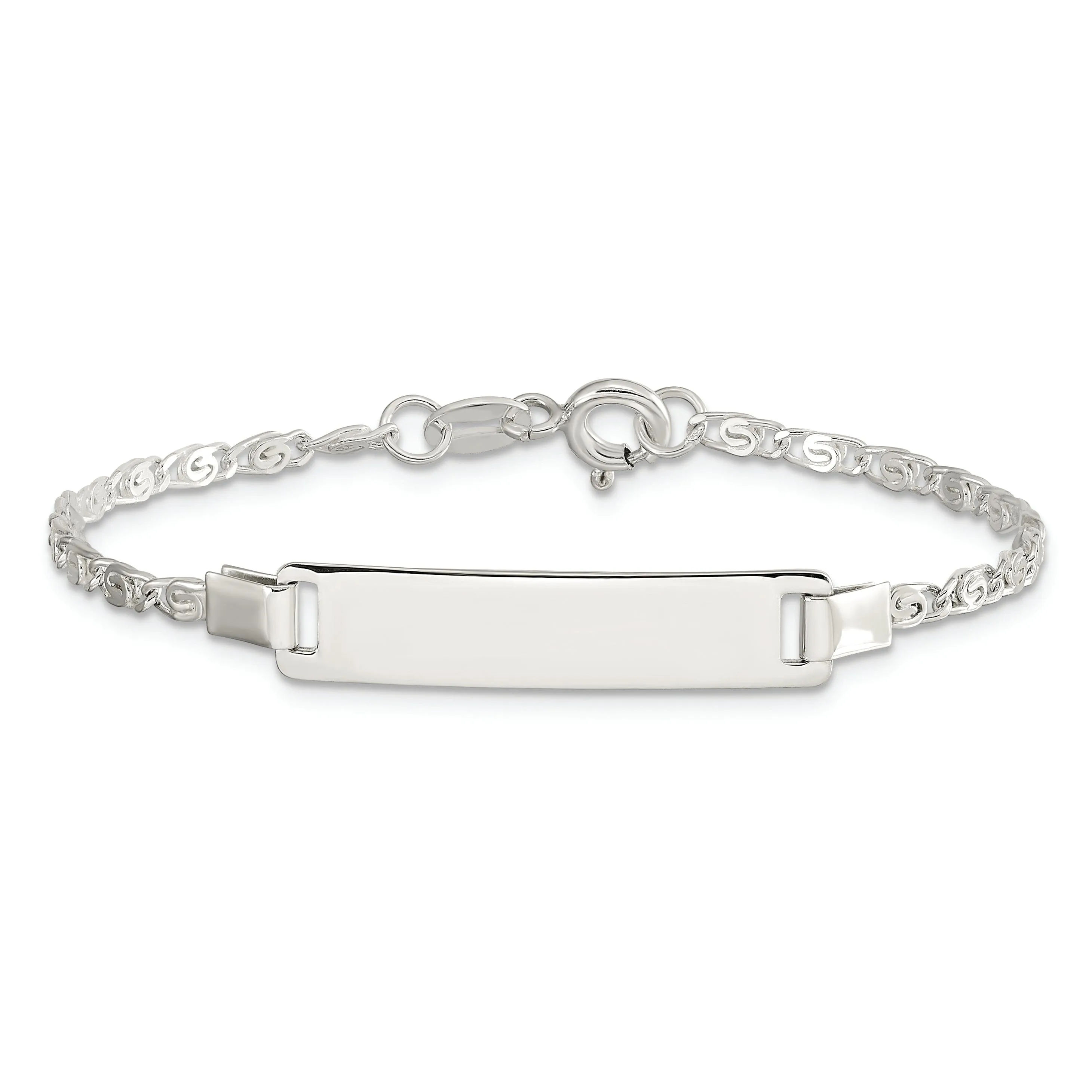 Silver Engraveable Children's ID Bracelet