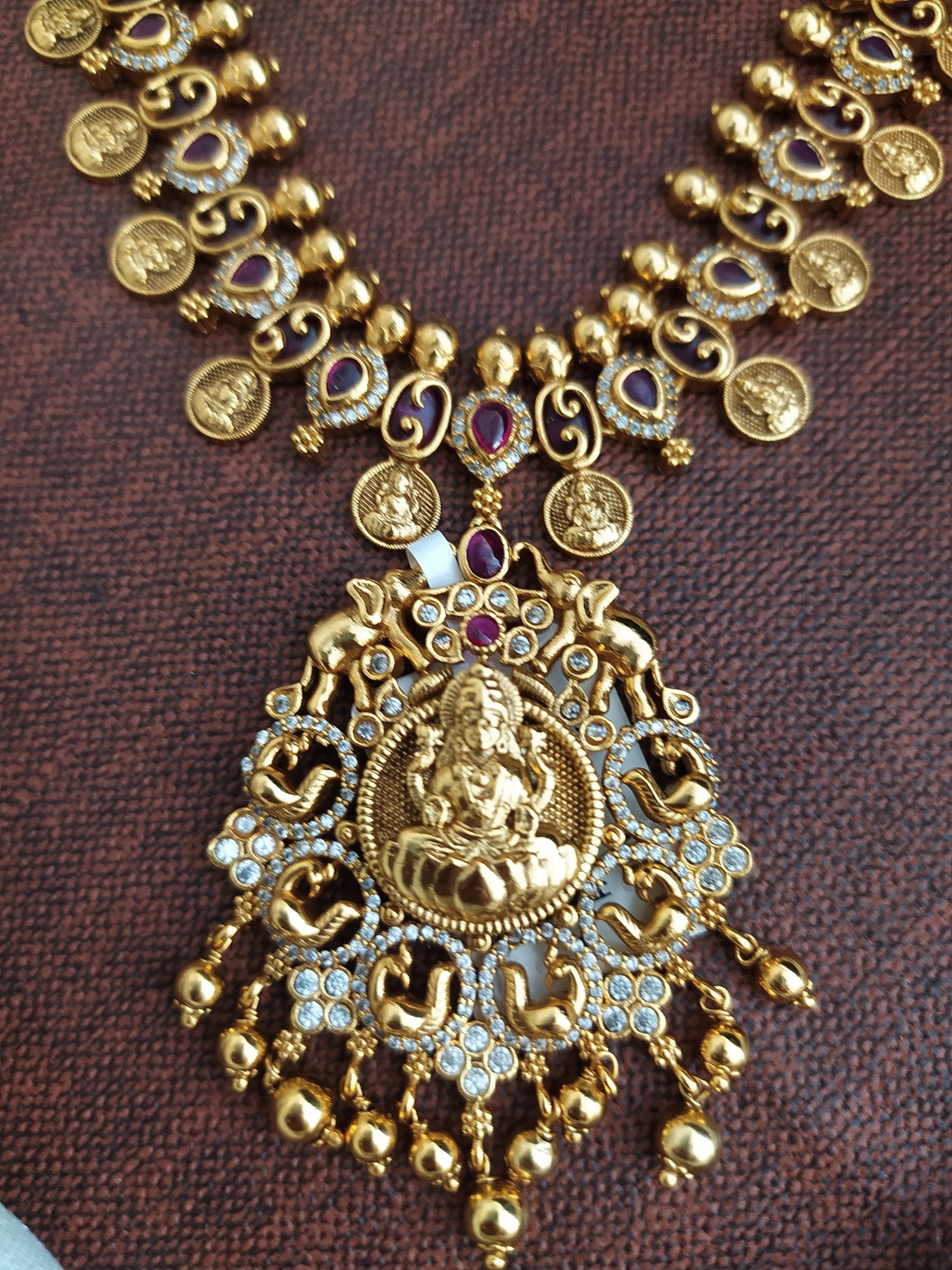 Spiritual Antique Goddess Lakshmi Pendant Necklace Set