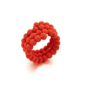 Springwire Woven Ball Bracelet - Red