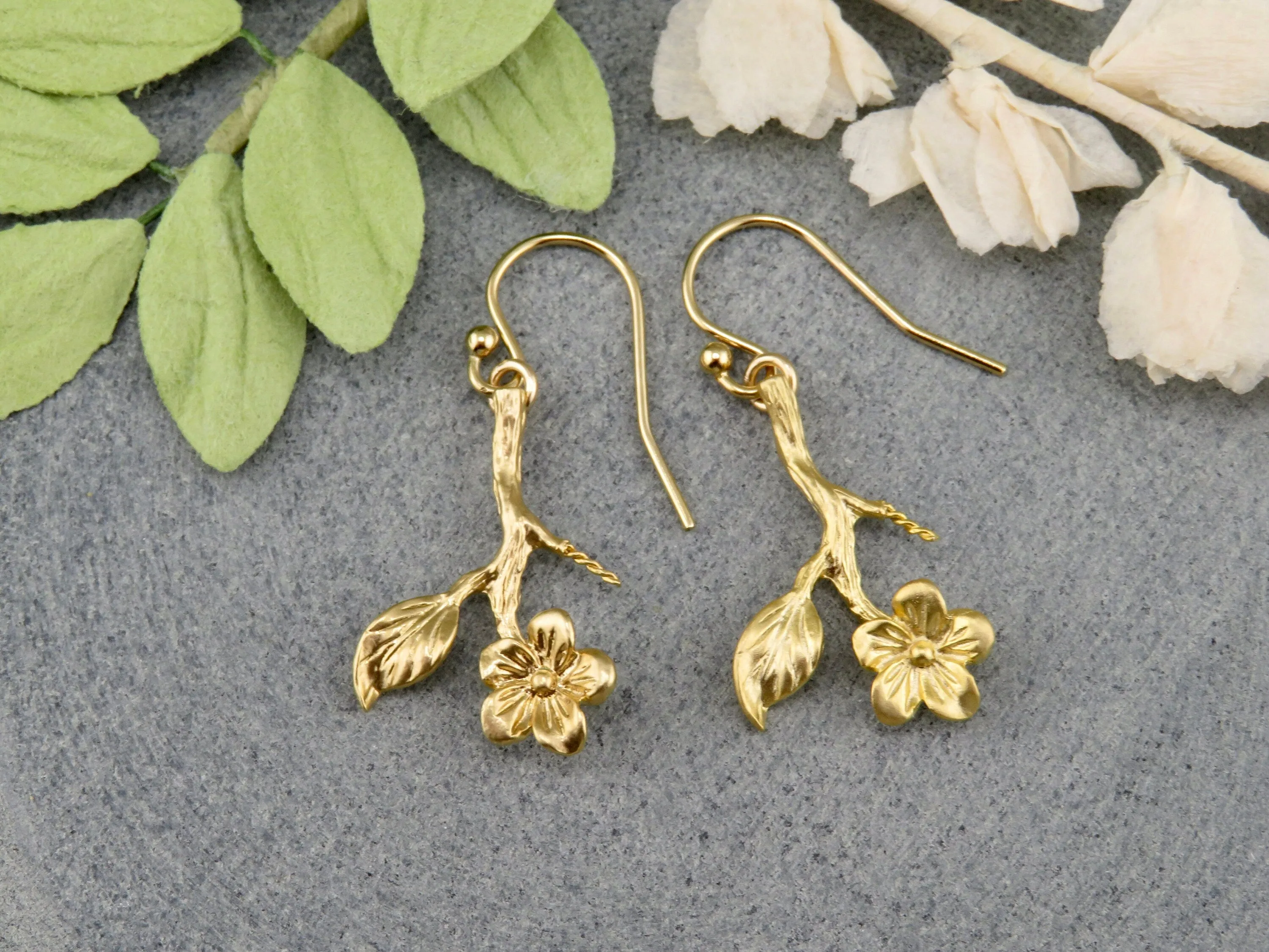 Stemmed Flower Earrings