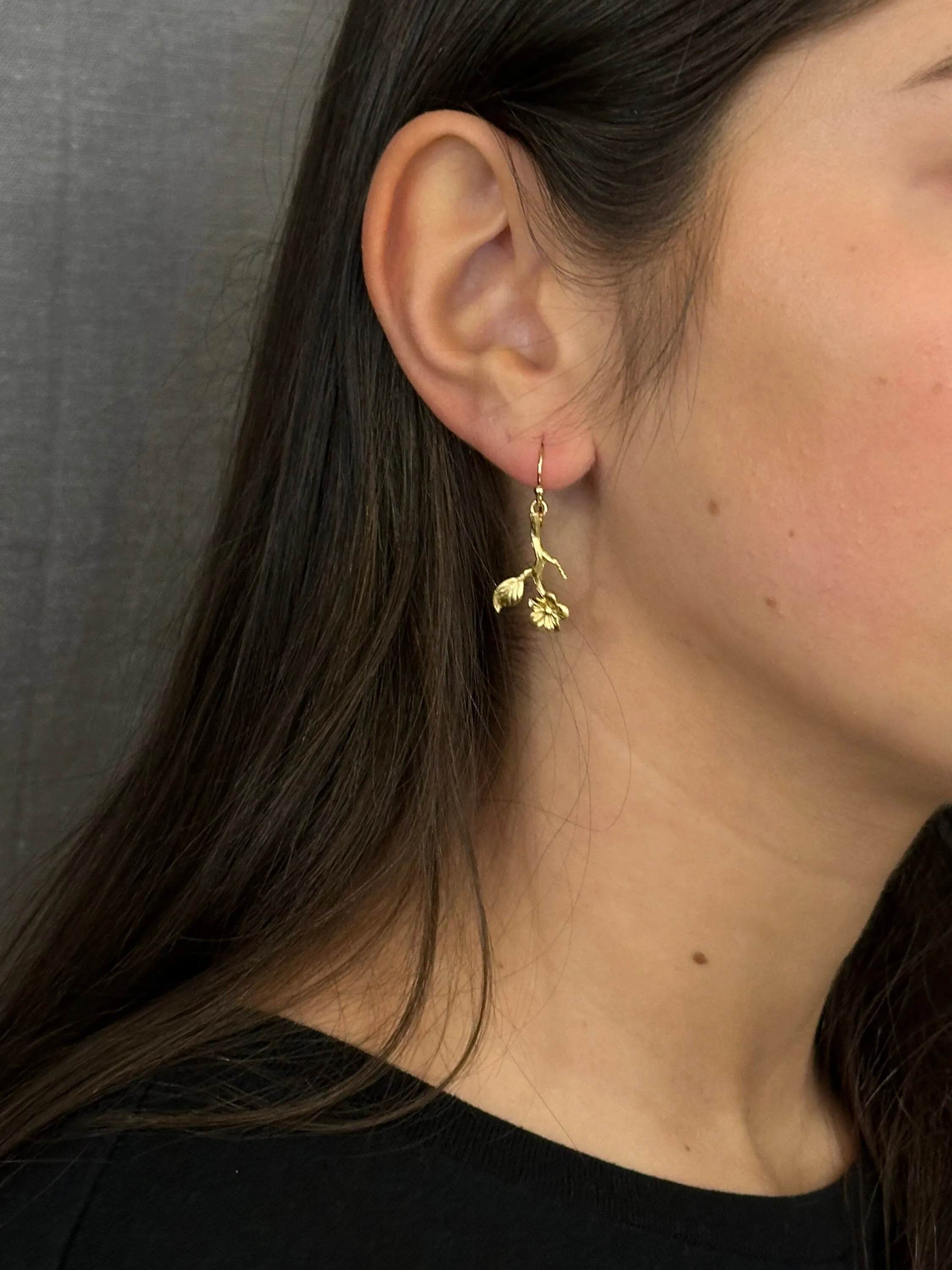 Stemmed Flower Earrings