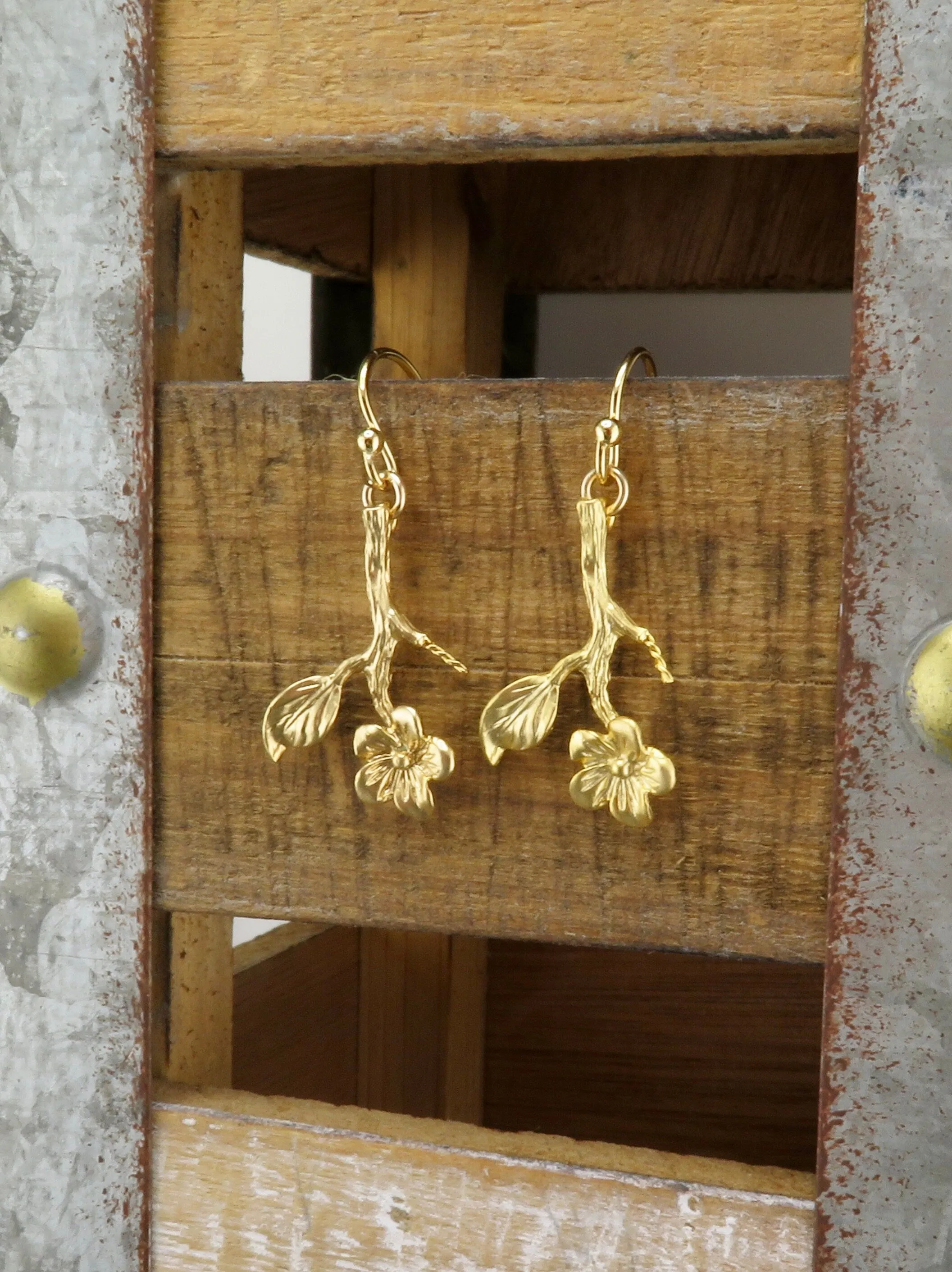 Stemmed Flower Earrings