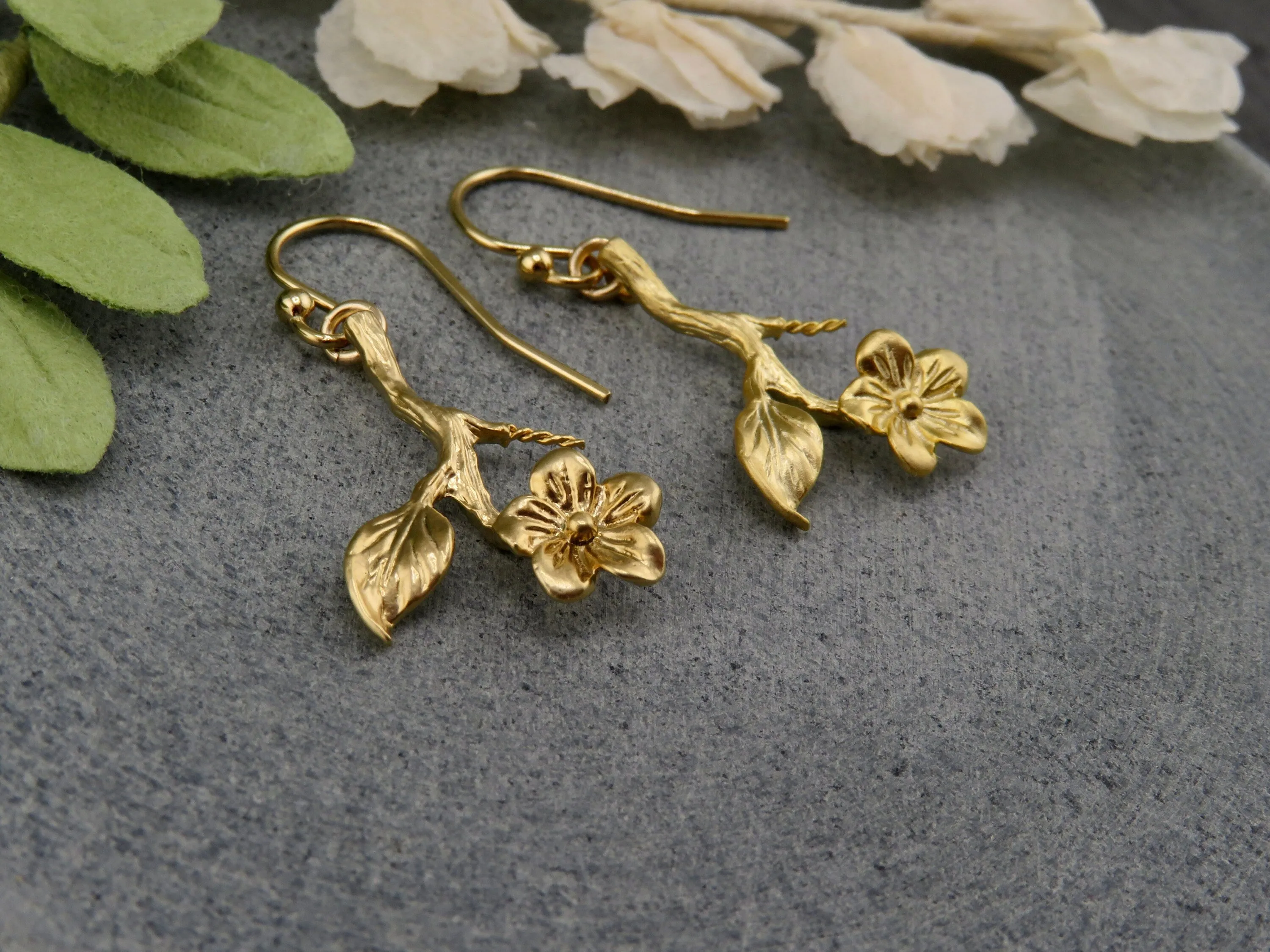 Stemmed Flower Earrings