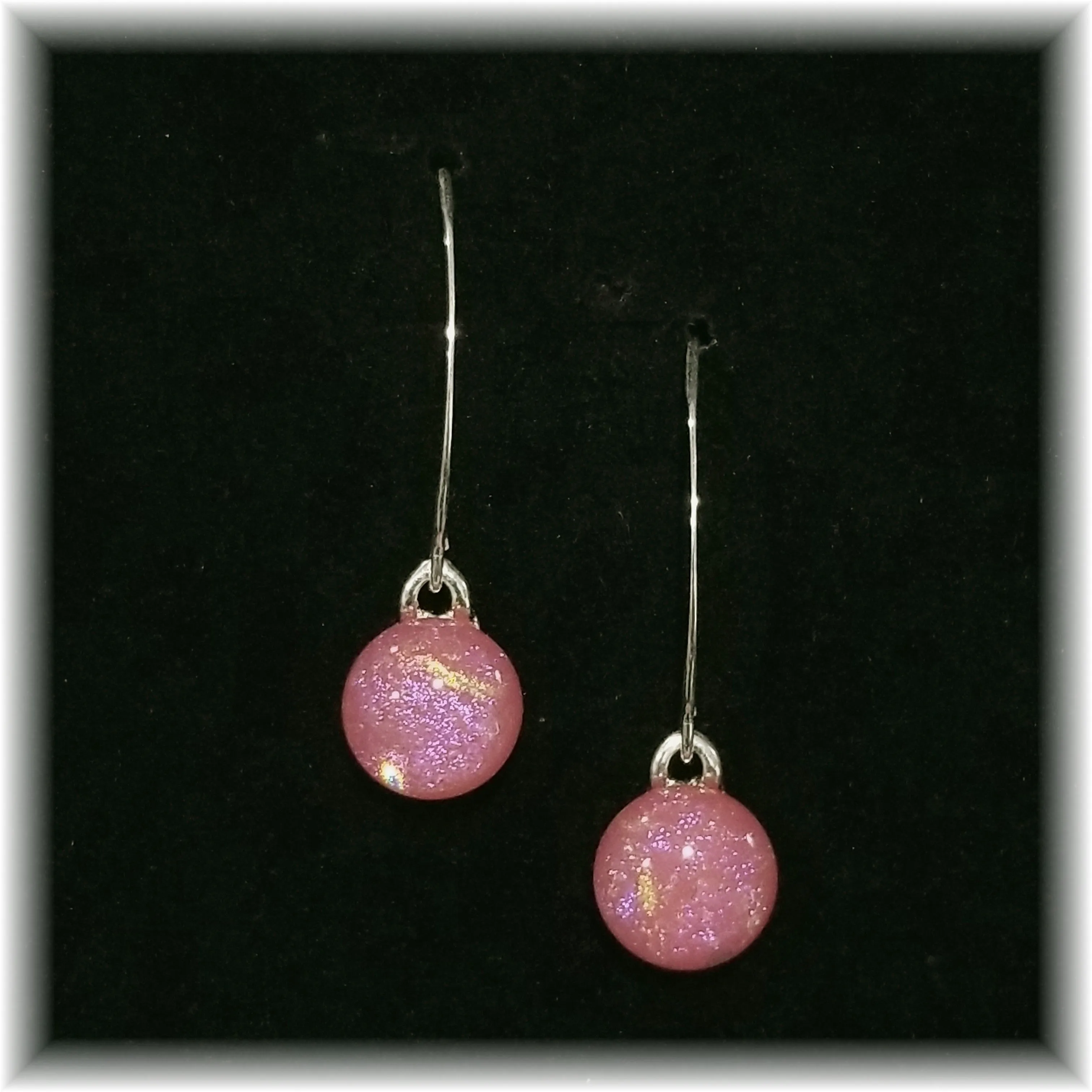 Sterling Dangles - Dark Pink