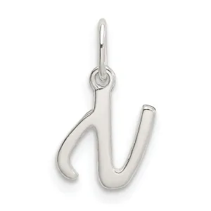 Sterling Silver Chain Slide Initial N Pendant