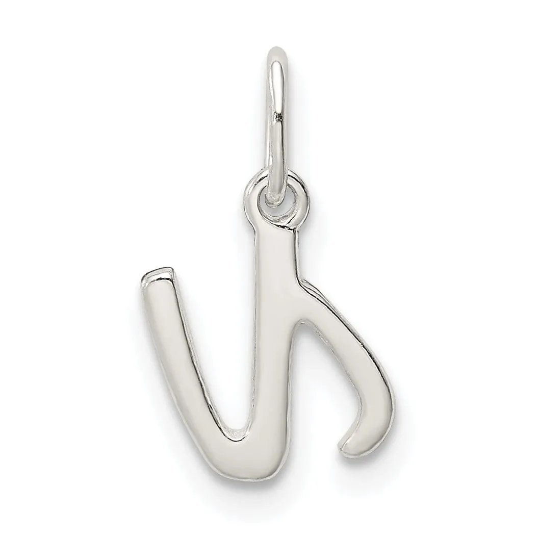 Sterling Silver Chain Slide Initial N Pendant