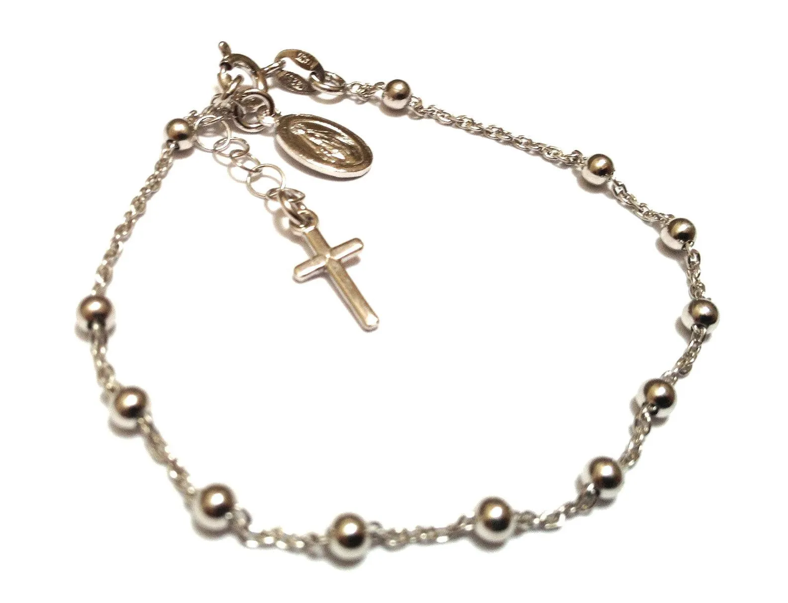 Sterling Silver Rosary Bracelet