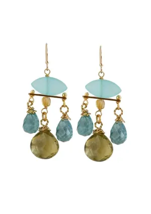 Sunniva Earrings - Chalcedony