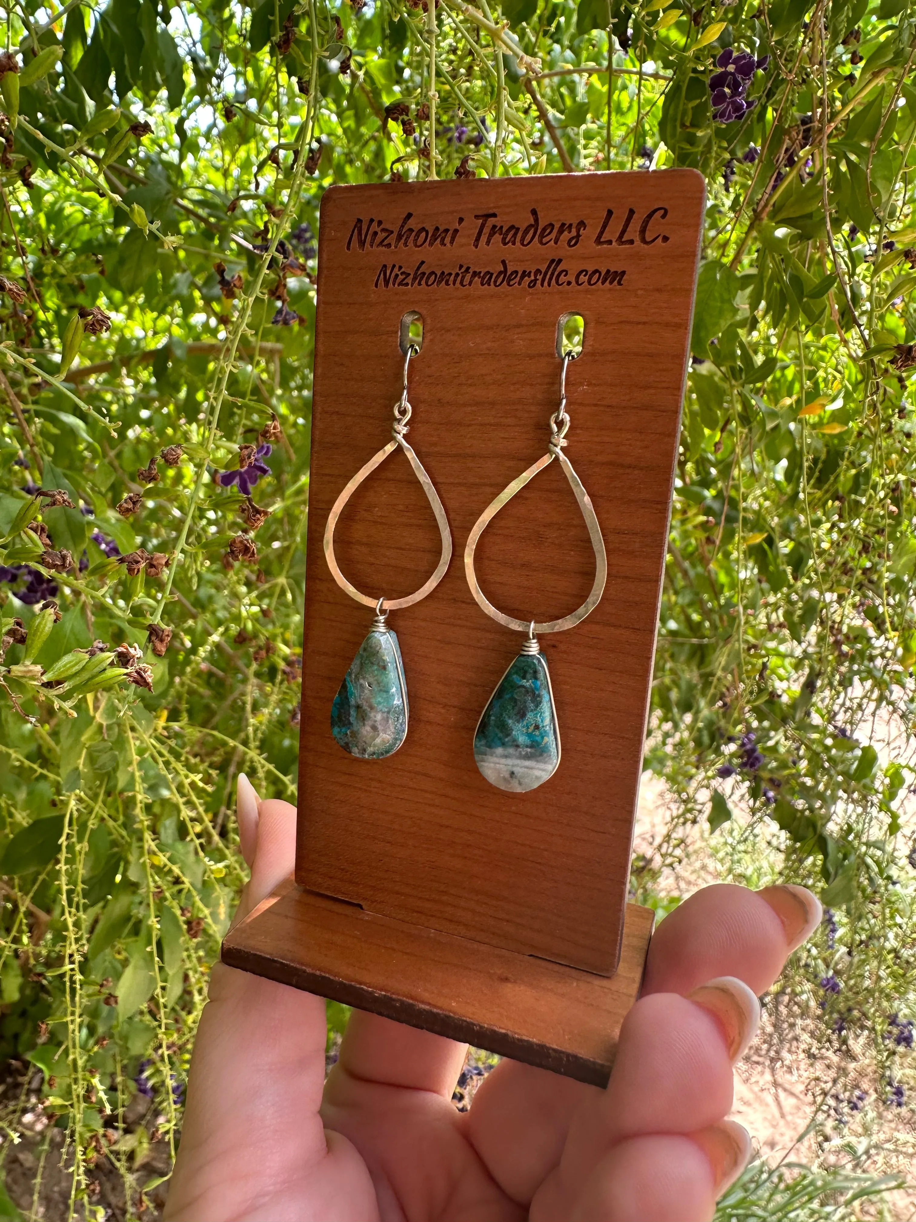 “The Golden Collection” Gypsy Soul Handmade Turquoise Teardrop Shape Earrings