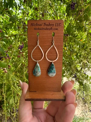 “The Golden Collection” Gypsy Soul Handmade Turquoise Teardrop Shape Earrings