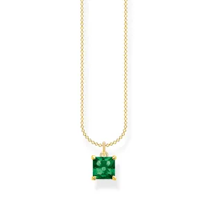 Thomas Sabo Necklace With Green Stone Gold KE2156-472-6