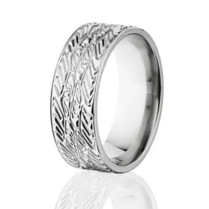 Tire Tread Wedding Band - Men's Rings