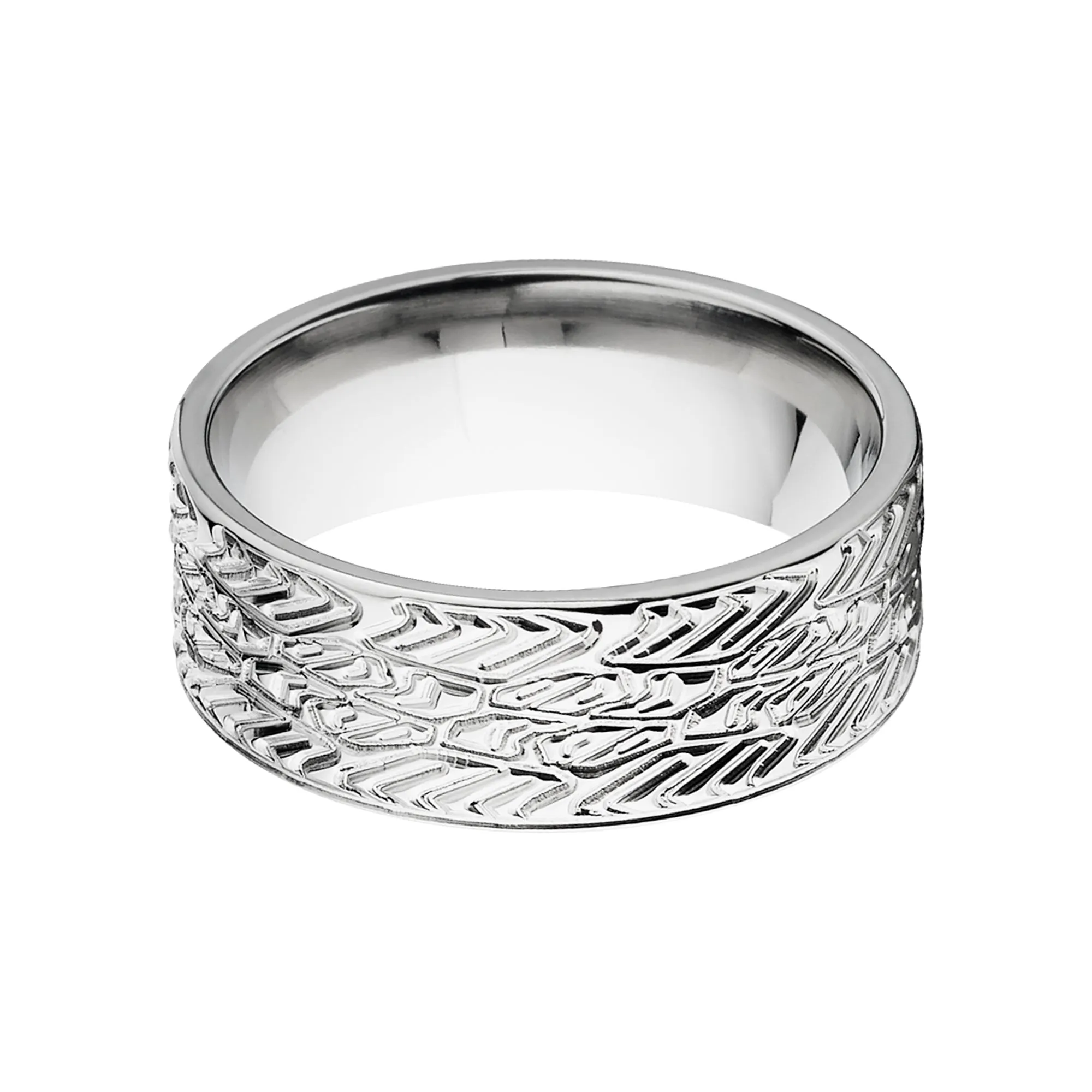 Tire Tread Wedding Band - Men's Rings