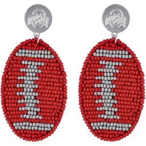 Touchback Beaded Football Earrings