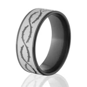 Tribal Infinity, Black Zirconium, 8mm Ring