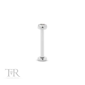 Trident Titanium Internal Nose Labret - Bezel Set