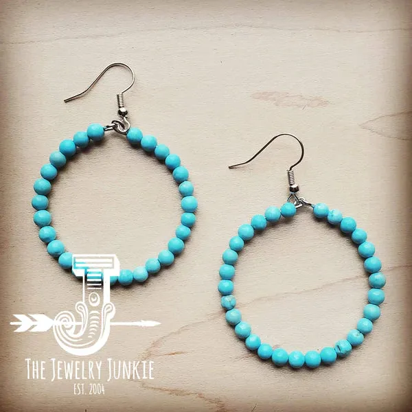 Turquoise Medium Hoop Earring