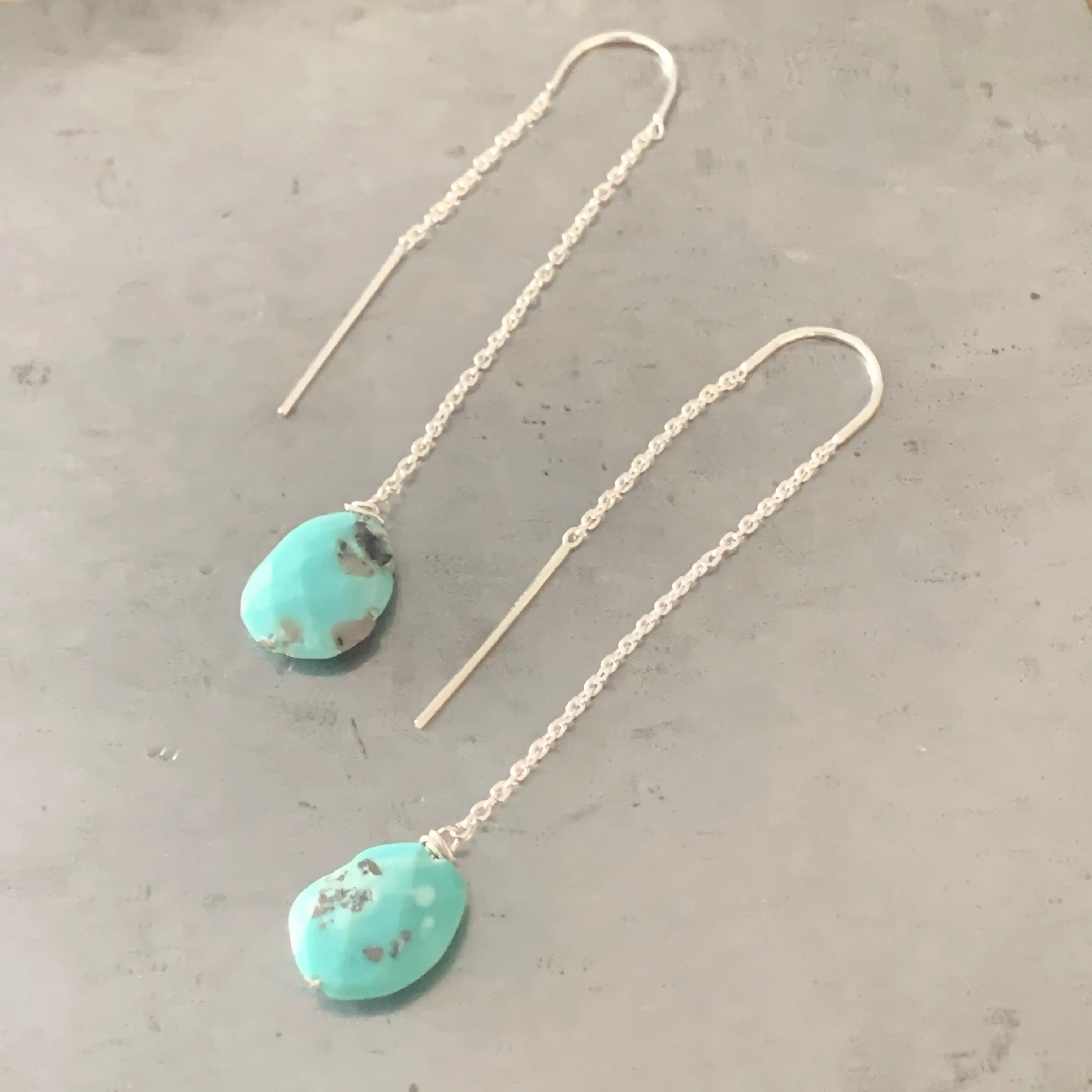 Turquoise Threader Earrings