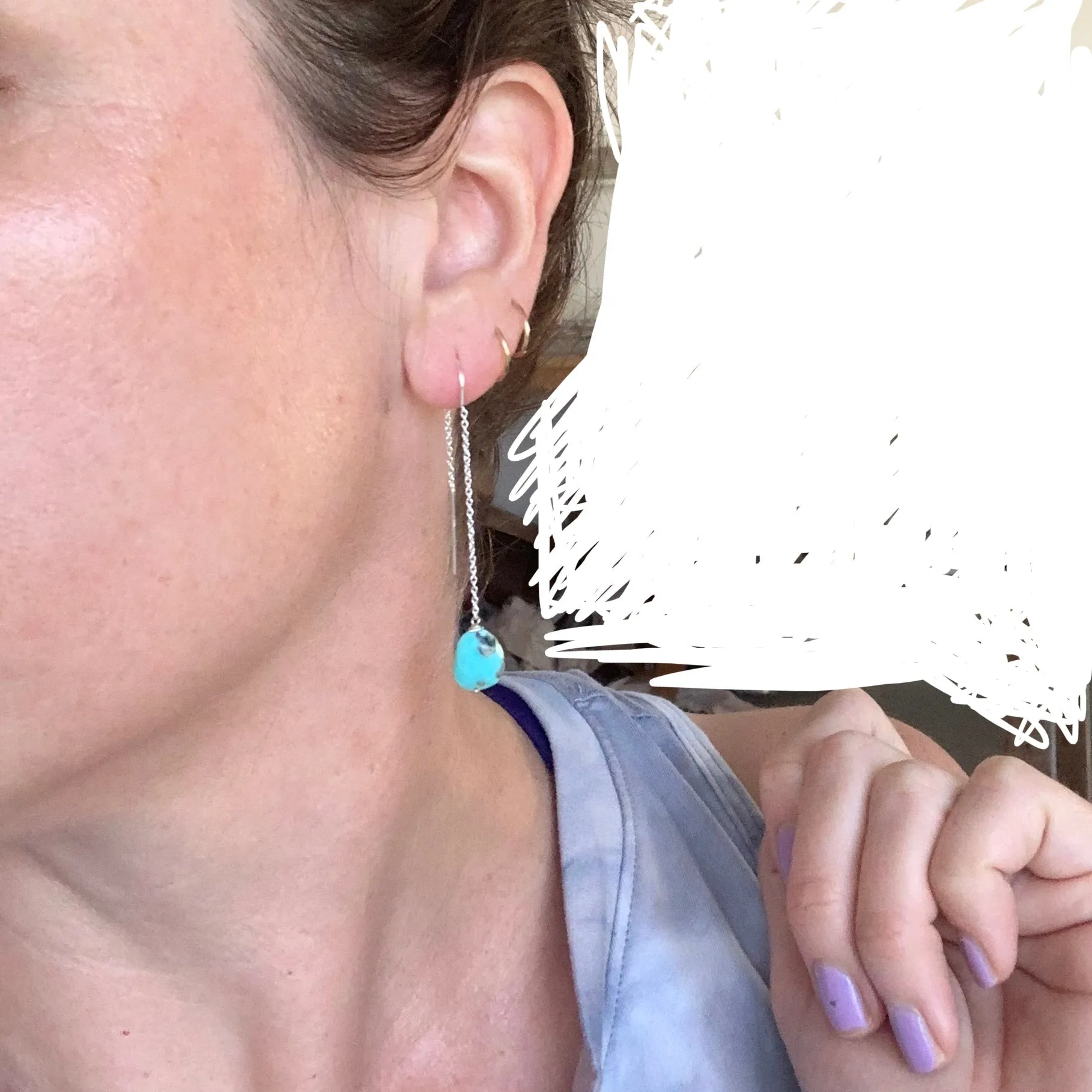 Turquoise Threader Earrings