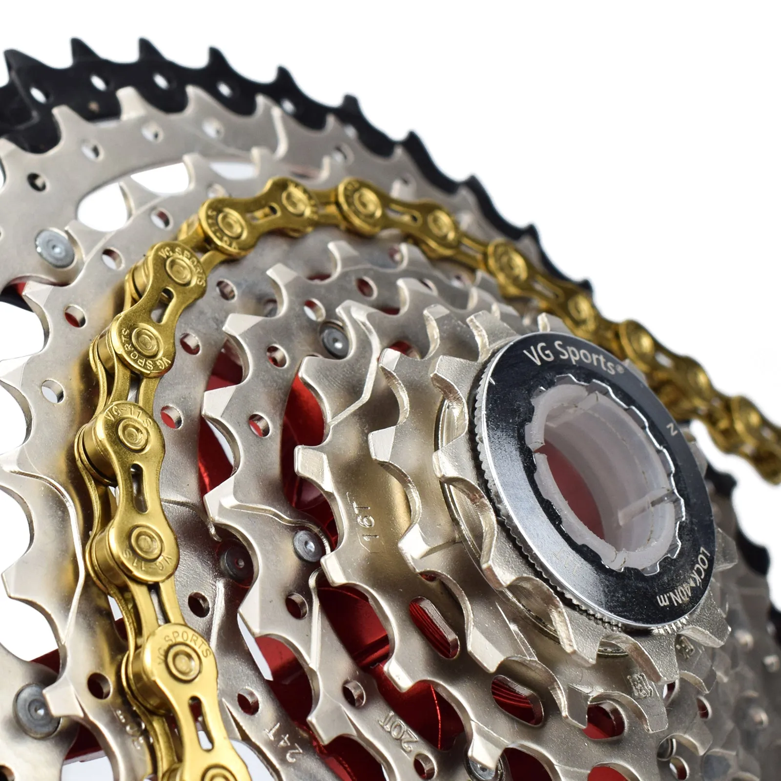 VG Sports Plated Titanium 9/10/11/12 Speed Bicycle Chain