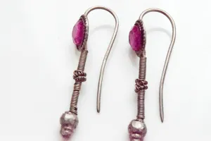 Vintage Silver Gujarat Indian Tribal Earrings