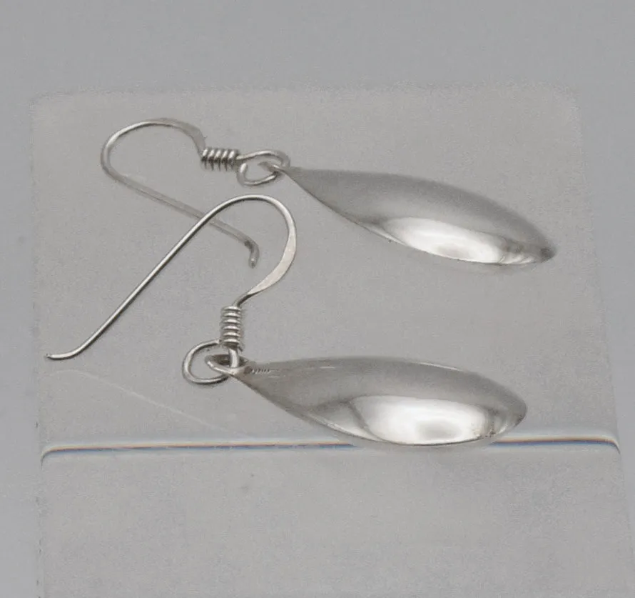 Vintage Sterling Silver Teardrop Dangle Earrings