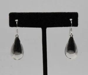 Vintage Sterling Silver Teardrop Dangle Earrings