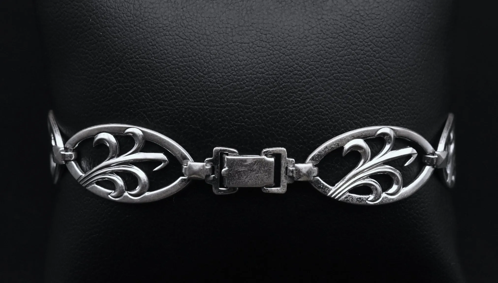 W.E. Richards - Vintage Sterling Silver Link Bracelet - 7.25"