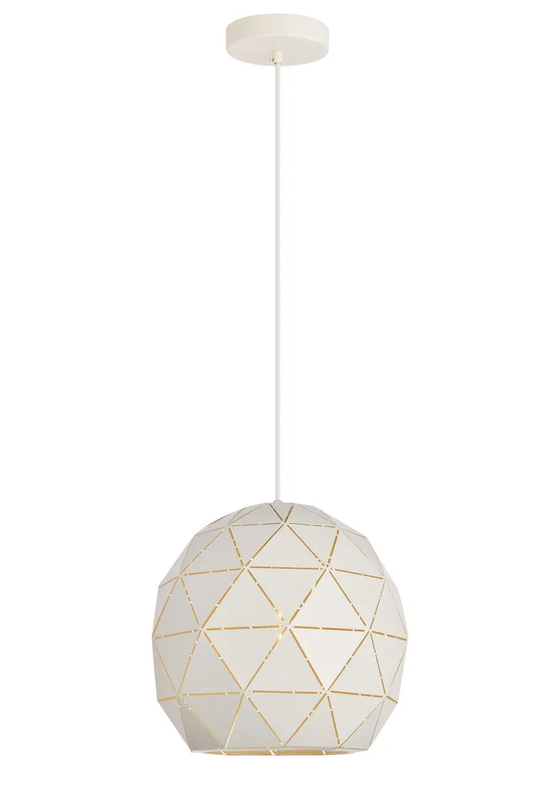 ZC121-LDPD2076 - Living District: Arden Collection Pendant D11.8 H12 Lt:1 frosted white Finish